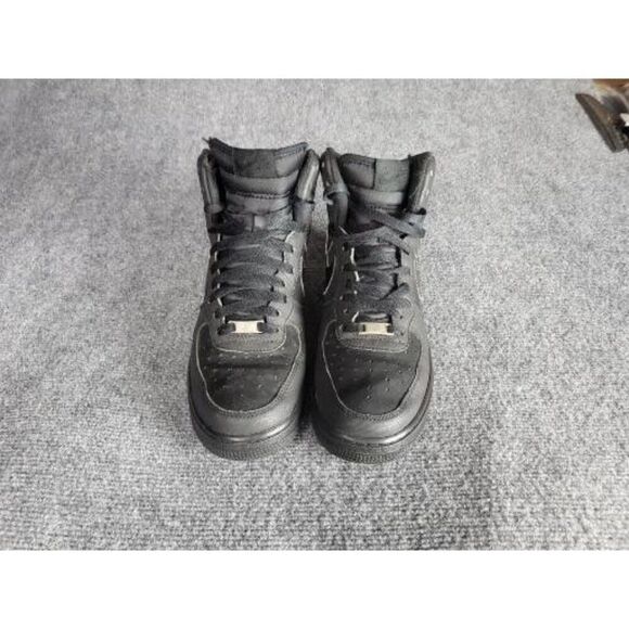 Nike Air Force 1 High Triple Black Sneakers Men Sz 9 315121-023 Leather Gym - Picture 3 of 9